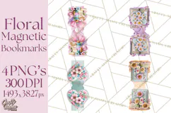 Bookish Blooms Floral Reading & Stationery PNG Clipart Product Image 1