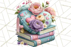 Bookish Blooms Floral Reading & Stationery PNG Clipart Product Image 5