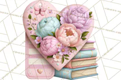 Bookish Blooms Floral Reading & Stationery PNG Clipart Product Image 2