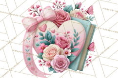 Bookish Blooms Floral Reading &amp; Stationery PNG Clipart Product Image 3