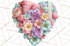 Bookish Blooms Floral Reading &amp; Stationery PNG Clipart Product Image 4