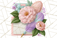 Bookish Blooms Floral Reading &amp; Stationery PNG Clipart Product Image 2
