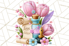 Bookish Blooms Floral Reading &amp; Stationery PNG Clipart Product Image 4