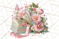 Bookish Blooms Floral Reading &amp; Stationery PNG Clipart Product Image 2