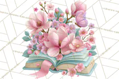 Bookish Blooms Floral Reading & Stationery PNG Clipart Product Image 3