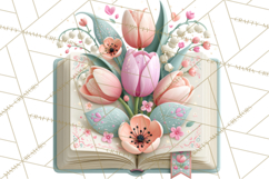 Bookish Blooms Floral Reading &amp; Stationery PNG Clipart Product Image 2