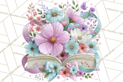 Bookish Blooms Floral Reading &amp; Stationery PNG Clipart Product Image 3
