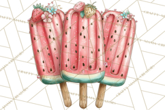 Summer Popsicle Treats Clipart PNG Graphics Product Image 4