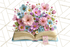 Bookish Blooms Floral Reading &amp; Stationery PNG Clipart Product Image 5