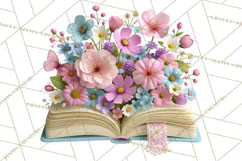 Bookish Blooms Floral Reading & Stationery PNG Clipart Product Image 5
