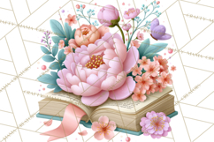 Bookish Blooms Floral Reading &amp; Stationery PNG Clipart Product Image 2