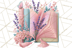 Bookish Blooms Floral Reading &amp; Stationery PNG Clipart Product Image 2