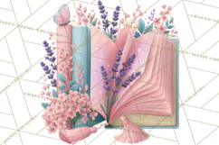 Bookish Blooms Floral Reading & Stationery PNG Clipart Product Image 2