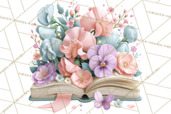 Bookish Blooms Floral Reading &amp; Stationery PNG Clipart Product Image 3