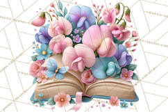 Bookish Blooms Floral Reading &amp; Stationery PNG Clipart Product Image 4