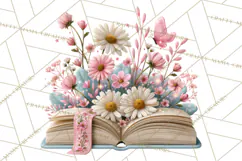 Bookish Blooms Floral Reading & Stationery PNG Clipart Product Image 5