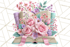 Bookish Blooms Floral Reading &amp; Stationery PNG Clipart Product Image 4