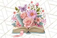 Bookish Blooms Floral Reading &amp; Stationery PNG Clipart Product Image 5