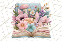 Bookish Blooms Floral Reading & Stationery PNG Clipart Product Image 2