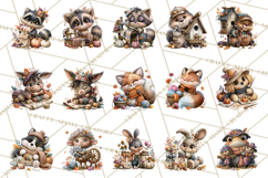 Crafty Fall Animals Clipart | Autumn Crafting Critters Product Image 4