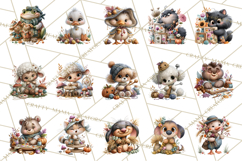 Crafty Fall Animals Clipart | Autumn Crafting Critters Product Image 5