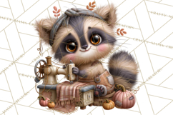 Crafty Fall Animals Clipart | Autumn Crafting Critters Product Image 4