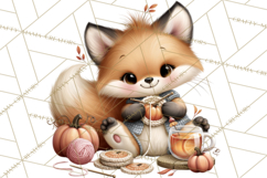 Crafty Fall Animals Clipart | Autumn Crafting Critters Product Image 5