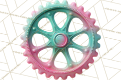 Girly Steampunk Clipart Pink Victorian Clockwork PNG Product Image 5