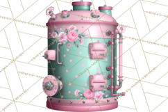 Girly Steampunk Clipart Pink Victorian Clockwork PNG Product Image 5