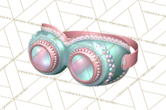 Girly Steampunk Clipart Pink Victorian Clockwork PNG Product Image 3