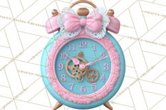 Girly Steampunk Clipart Pink Victorian Clockwork PNG Product Image 2