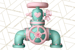 Girly Steampunk Clipart Pink Victorian Clockwork PNG Product Image 2