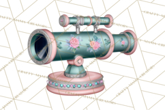 Girly Steampunk Clipart Pink Victorian Clockwork PNG Product Image 4