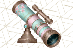 Girly Steampunk Clipart Pink Victorian Clockwork PNG Product Image 5