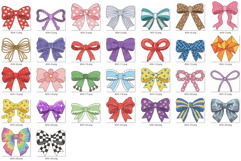 Cute Bow | Clipart SVG EPS PNG Ribbon Heart Polka Dot Stripe Product Image 11