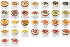 Yogurt Bowl | Watercolor Clipart PNG Fruit Granola Mango nut Product Image 11