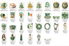 Watercolor St Patricks Day | shamrock clover leprechaun hat Product Image 11