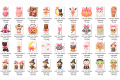 Cute Pink Ribbon Halloween | Witch Hat Jack o&#039; Lantern PNG Product Image 11