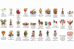 Cinco de Mayo PNG | Watercolor Clip Art Mexican Fiesta Taco Product Image 11