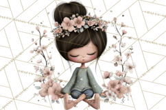 Breast Cancer Warrior Girls Clipart, Strength Beauty Product Image 2