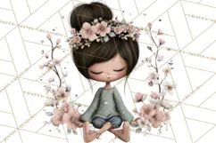 Breast Cancer Warrior Girls Clipart, Strength Beauty Product Image 2