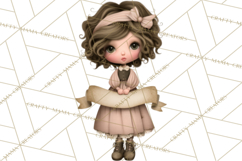 Breast Cancer Warrior Girls Clipart, Strength Beauty Product Image 4