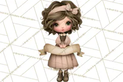 Breast Cancer Warrior Girls Clipart, Strength Beauty Product Image 4