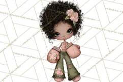 Breast Cancer Warrior Girls Clipart, Strength Beauty Product Image 5