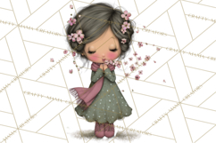 Breast Cancer Warrior Girls Clipart, Strength Beauty Product Image 2