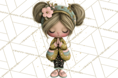 Breast Cancer Warrior Girls Clipart, Strength Beauty Product Image 2