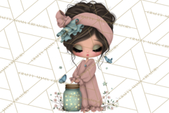 Breast Cancer Warrior Girls Clipart, Strength Beauty Product Image 3