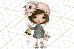 Breast Cancer Warrior Girls Clipart, Strength Beauty Product Image 3