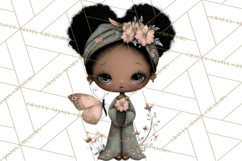 Breast Cancer Warrior Girls Clipart, Strength Beauty Product Image 2