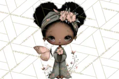 Breast Cancer Warrior Girls Clipart, Strength Beauty Product Image 2